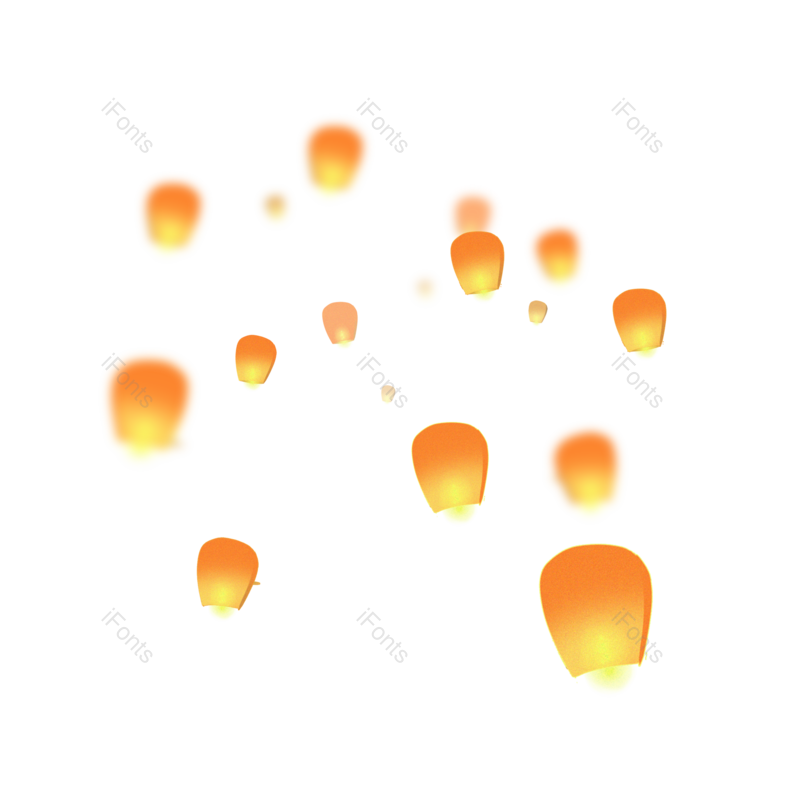 灯素材图片,漂浮素材元素,卡通灯PNG,漂浮元素免抠素材